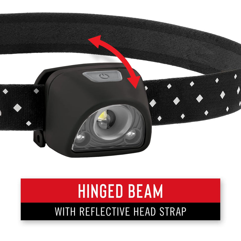 Coast FL1R 435 Lumen Dual Color (White/Red) Rechargeable LED Headlamp, Recharging Accessories Included