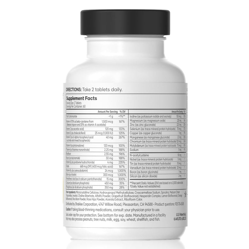 Shaklee - Vita-Lea Gold® with Vitamin K for Adults Over 50-120 Tablets | High-potency formula for heart, immune, bone, and joint health, supports physical energy and healthy aging, gluten-free