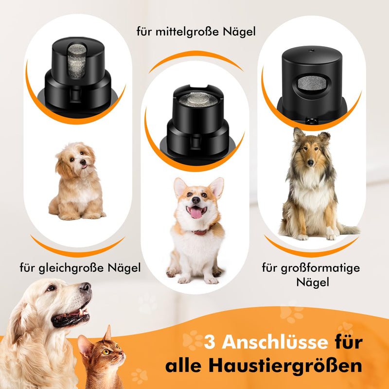 ETENTOUS Claw Grinder for Dogs 4 Speed with LED Lights - Latest Professional Claw Grinder with 3 Connections (with Claw Clippers), Super Quiet, Dog Nail Grinder for Large, Medium, Small Dogs 1#: Black - BeesActive Australia