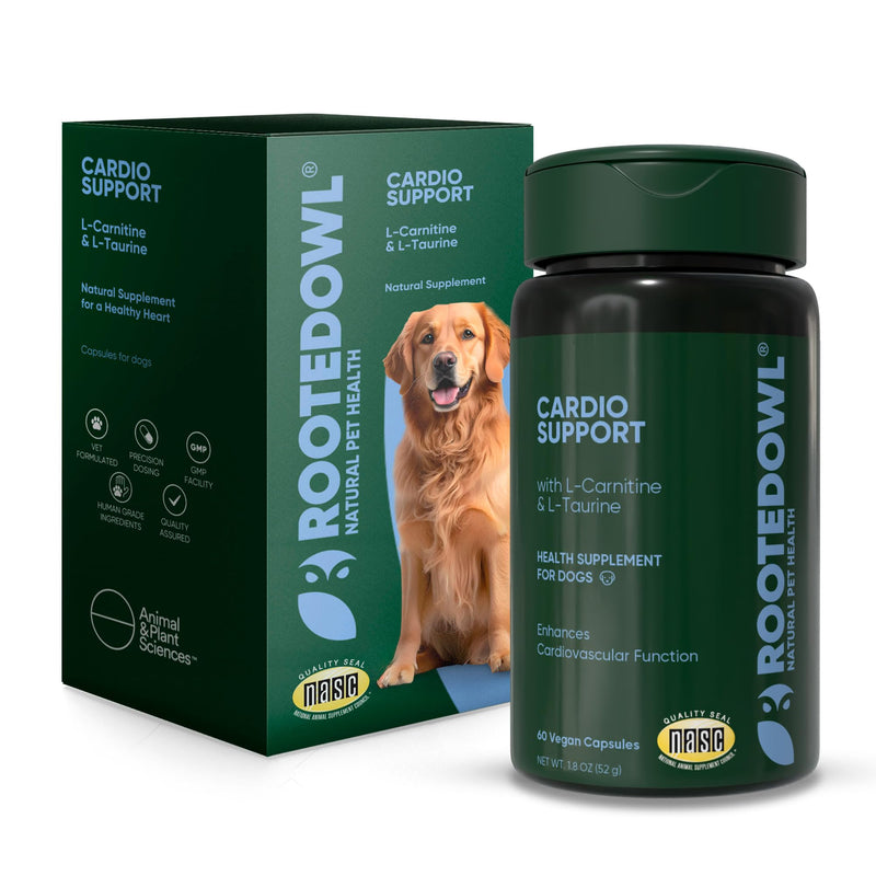 Cardio Support - L-Taurine and L-Carnitine Supplement for Dogs - Cardiovascular and Heart Health Supplements for Dogs - 60/ct Cardio Support