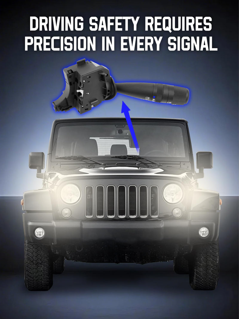 Turn Signal Switch Compatible with JK MK KK XK WK- Replaces CBS1703 Wrangler Compass Patriot Multifunction Switch with Fog Light Headlight Dimmer - BeesActive Australia