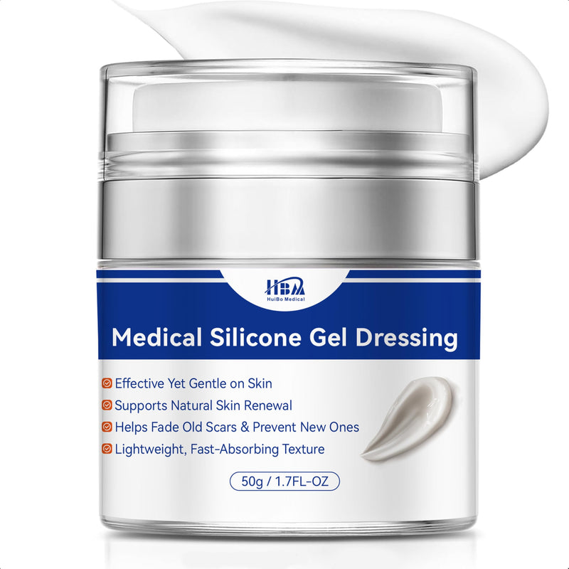 50g Silicone Scar Cream, Advanced Scar Gel for Old & New Scars, Scar Treatment Cream for Surgical Scars, Stretch Mark, Burns & Acne Treatment for Face & Body 50g - BeesActive Australia