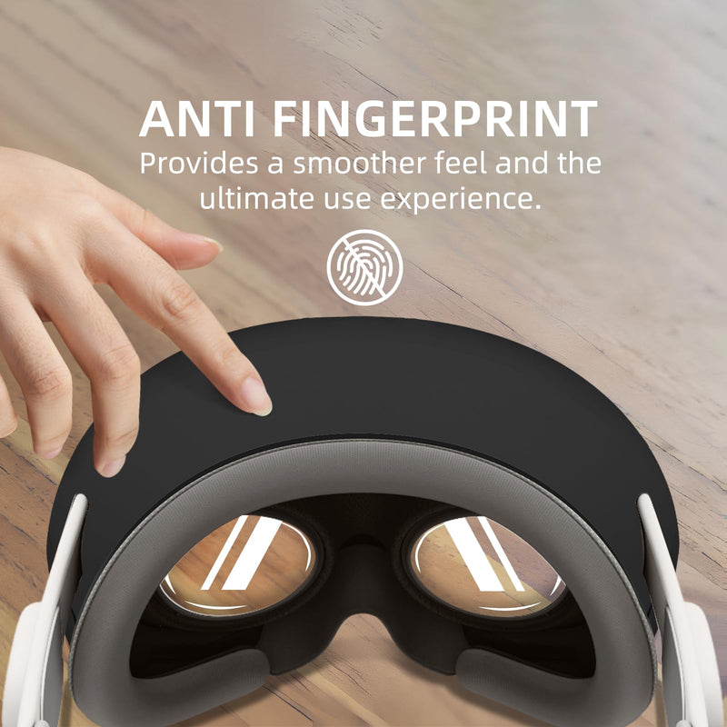 Case Cover for Vision Pro, Impact-Resistant Soft Silicone Protector with Anti-Fingerprint and Non-Slip, 100% Compatible with Apple Vision Pro Case - Classic Black - BeesActive Australia