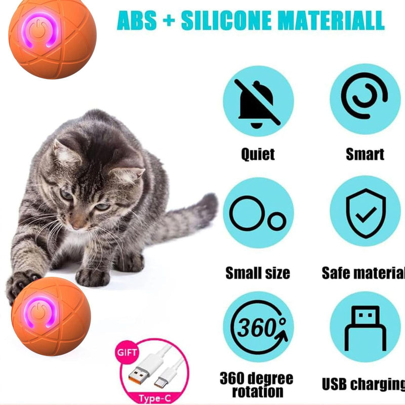 Shake Ball Toy for Dogs, Shake Ball Dog Toy, 2025 New Shaking Dog Ball Toy, Automatic Shake Ball Dog Toy for Small, Medium, and Large Dogs (Orange+Blue) Orange+Blue - BeesActive Australia