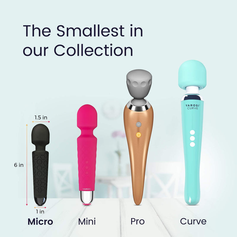 Yarosi Micro Personal Massage Wand Smallest Strongest Handheld Cordless Massager, Strong Powerful Compact Perfect For Travel, Magic Stress Away, All Body Back Legs Hand Pains Sports Recovery - BeesActive Australia