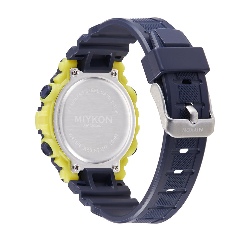 Miykon Womens Sports Digital Watch - Lightweight Shockproof, Super Illuminator, Stopwatch and Timer, Alarm, Dual Time, 24hr Military Time, 100M Water Resistant 38mm Navy Blue - BeesActive Australia