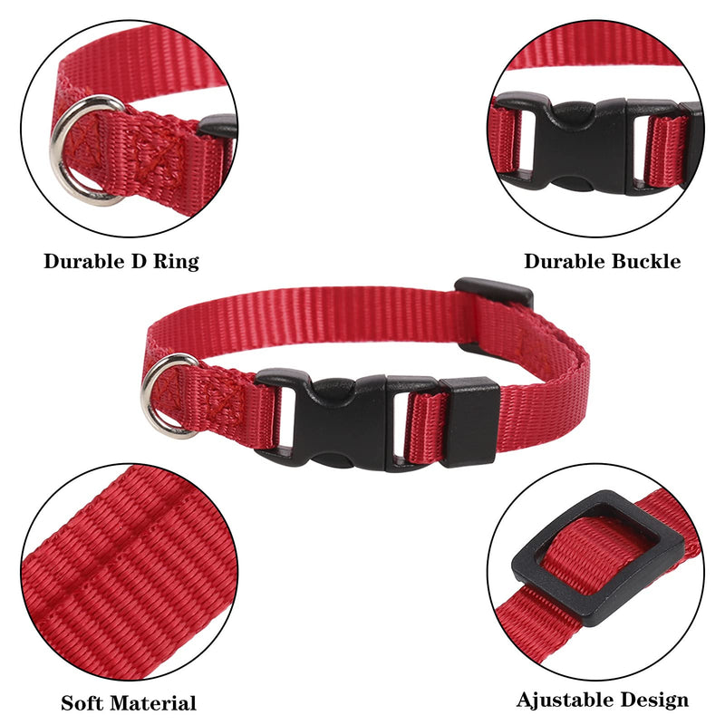 Yorgewd 12 Pack Puppy Collars, Adjustable Dog Safety ID Collars for Puppies, Small Dogs and Cats (Multicolor, 21.5-33CM) M - BeesActive Australia