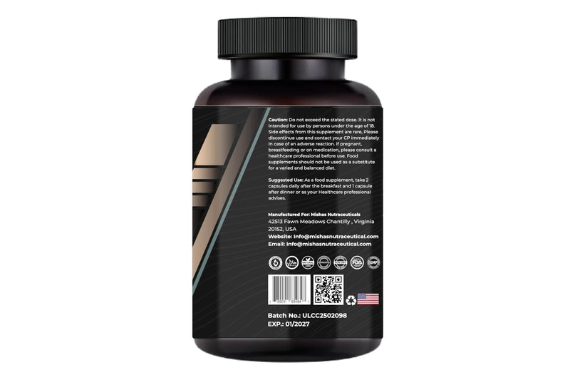 Mishas Nutraceutical Colon Cleanse - Relief from Gas and Bloating, Supports Gut Health with Magnesium, Berberine, Vitamin D, Quercetin & More - Colon Cleanse Formula - 90 Capsules