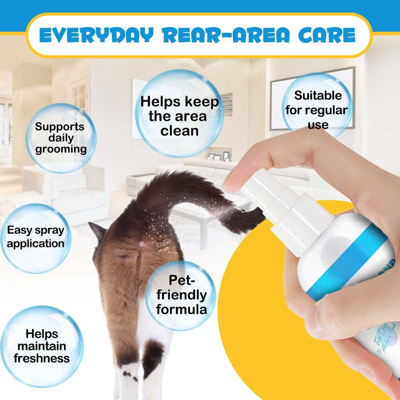 Cat Anal Gland Spray - Aloe and Chamomile Support Anal Spray to Relieve Discomfort and Odor Control, Cat Mild Anal Support, Quickly Relieve Anal Irritation and Itching, Cat Spray Odour Remover