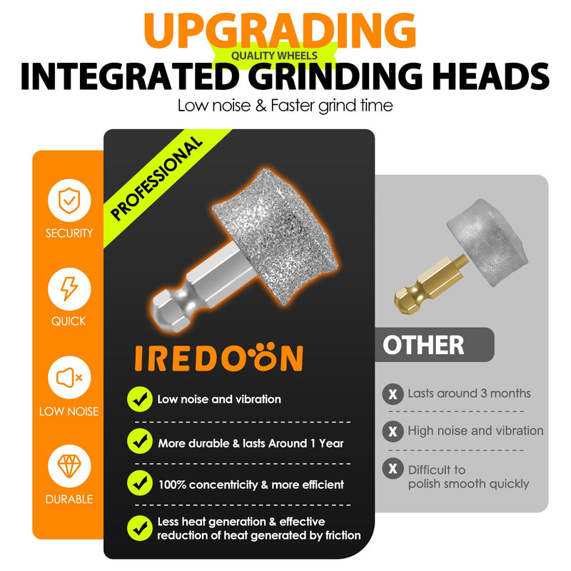 Dog Nail Grinder Replacement Head-Integrated Grinding Head for Casfuy and Most Brands, Highly Efficient, Safe and Durable (3pcs) 3Pack 100-80-60# - BeesActive Australia