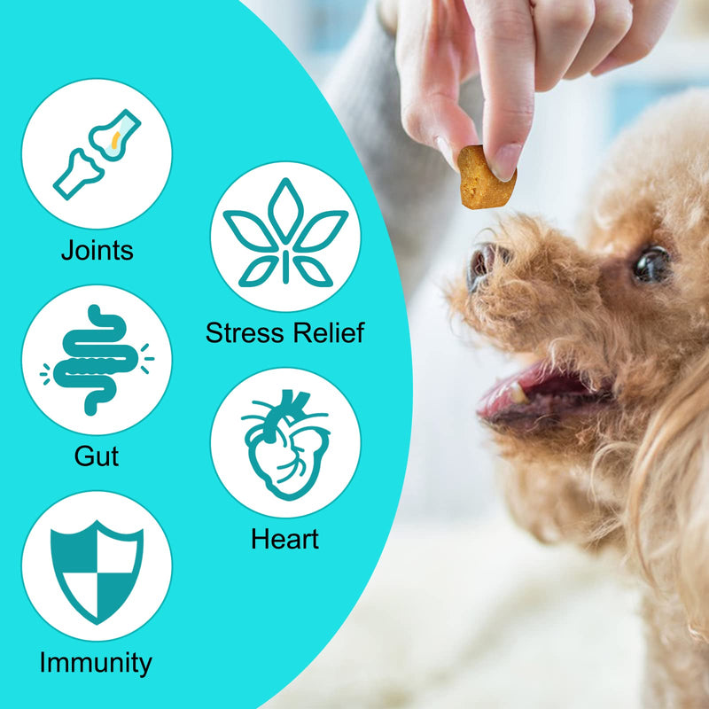 Uocasi Calming Chews for Dogs, Purest Hemp Calming Dog Treats Chews, Help Promote Relaxation, Reduce Stress, Storm Anxiety, Natural Healthy Tasty Pet Soft Chews - Peking Duck Flavor(330g, 150counts) duck roast
