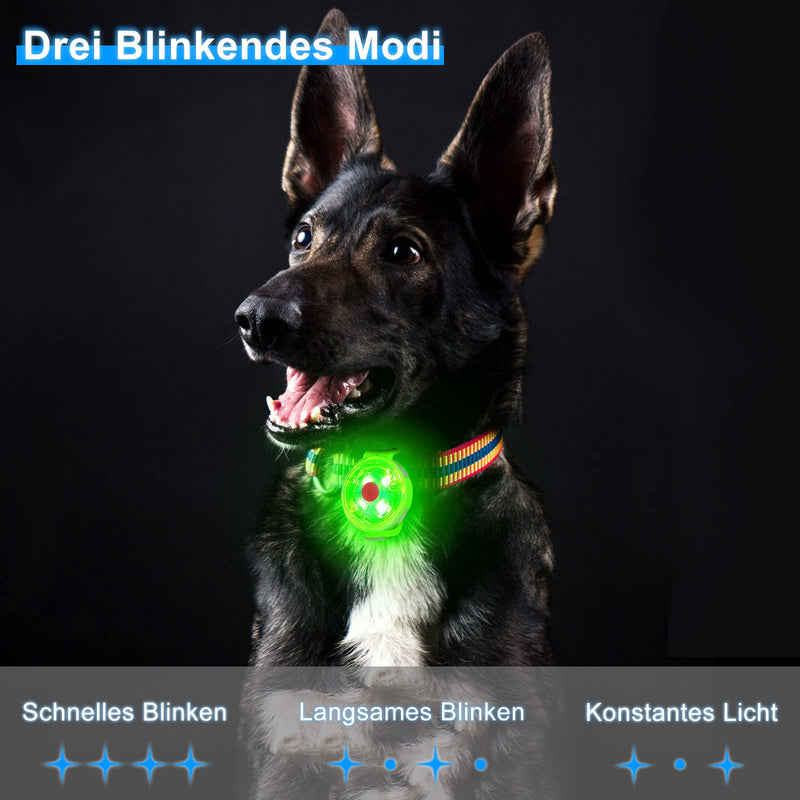 Fttouuy Safety LED Flashing Light for Dogs, Cats - USB Rechargeable LED Light Pendant Dog, 3 Flashing Modes Waterproof Safety Pet Lights (Green) Green - BeesActive Australia