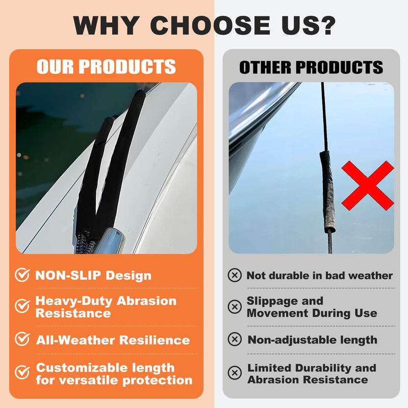 Dock Line Chafe Guards 24 Inch Removable Anti Chafe Protective Boats, Dock Lines Black Rope Protector Eliminates Squeaking Protects Boat from Wear Industrial - BeesActive Australia
