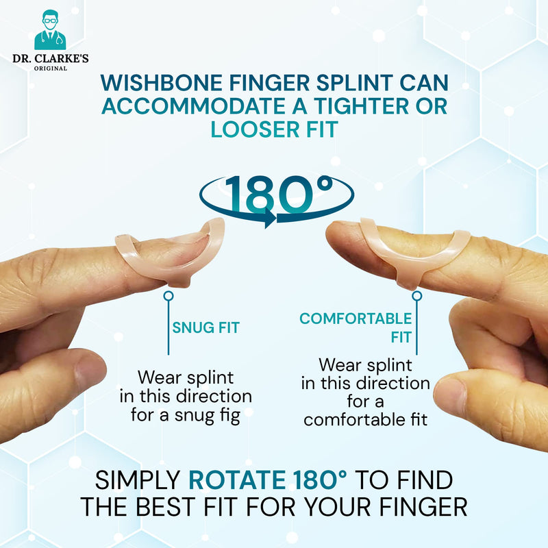 Dr. Clarke's Original Wishbone Finger Splints - Size 3, 4, 5 - 3 Pack - Finger Splint, Thumb Splint, Trigger Finger Splint For Thumb, Middle, Pinky or Ring Finger - Finger Hand Brace for Arthritis, - BeesActive Australia