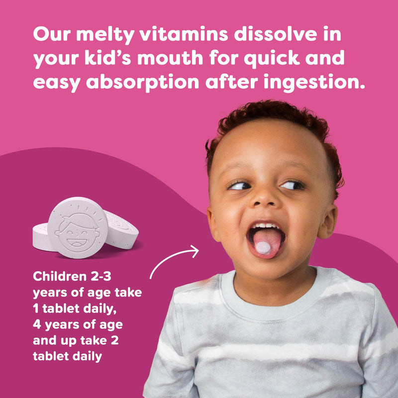Renzo's Captain Calm Kids Magnesium Supplement with L-Theanine, Dissolvable Kids Vitamins for Relaxation and Mood Support, Sugar-Free Melty Tabs, Green Apple Flavor, 60-Count (1-2 Month Supply) | L-Theanine, Passionflower, Lemon balm, Relaxation & Mood...