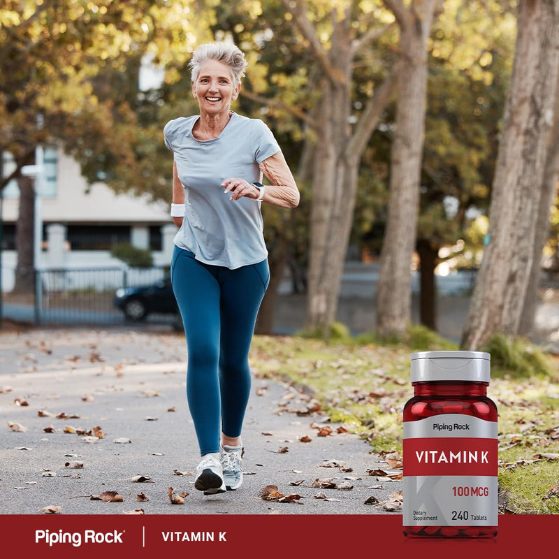 Piping Rock Vitamin K Supplement | 100 mcg | 240 Tablets | Non-GMO, Gluten Free - BeesActive Australia