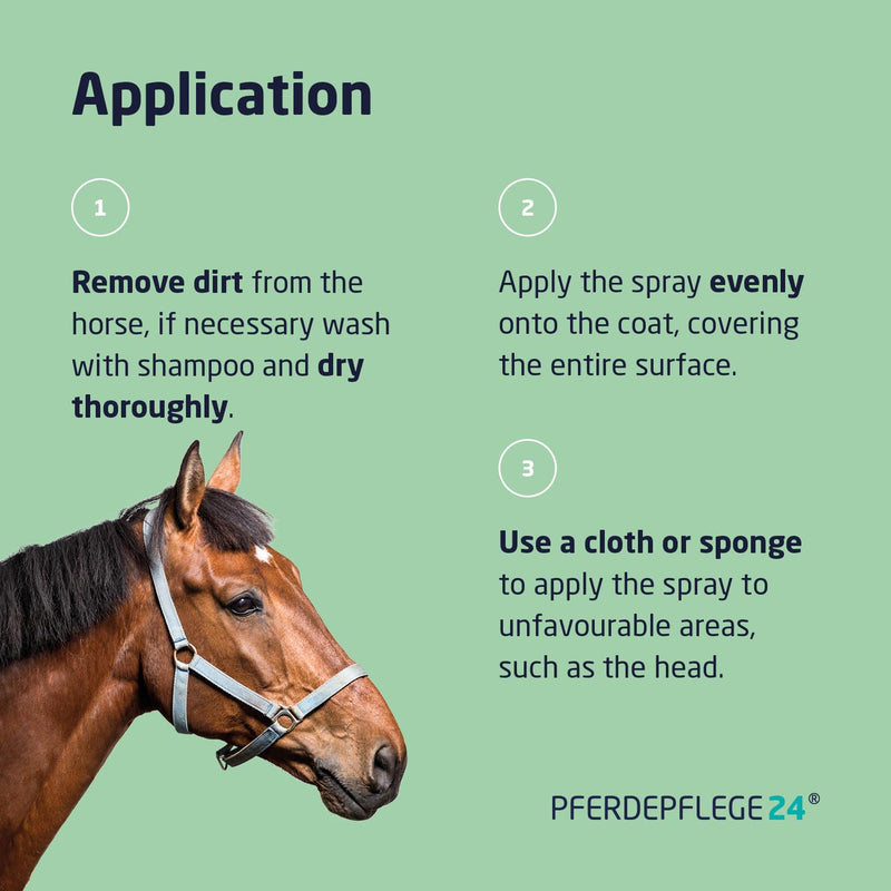 PFERDEPFLEGE24 Horse Fly Spray with DEET - Long-Lasting, Highly Concentrated Fly Repellent for Horses against Mosquitoes, Ticks, Midges & Horseflies - 500ml 500 ml
