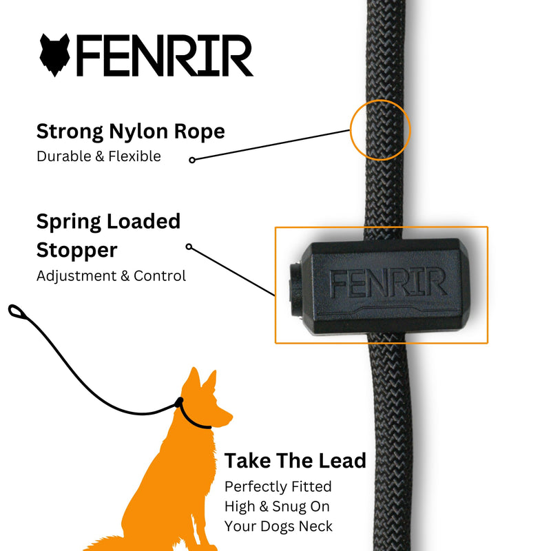 Fenrir Slip Leash 1.4m Professional Dog Training Lead to Stop Pulling, Perfect for Walks, Easy to Use, Spring Loaded Stopper, Light Weight and Durable - BeesActive Australia