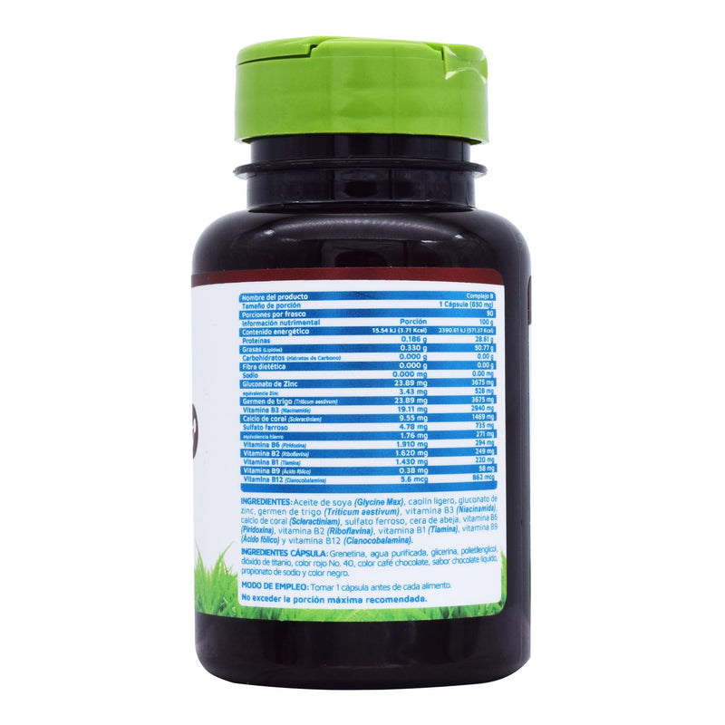 Vidanat Complex B 90 Capsules – Supports Energy, Metabolism & Immune Health – Essential B Vitamins for Mental Clarity, Stress Relief & Skin Health