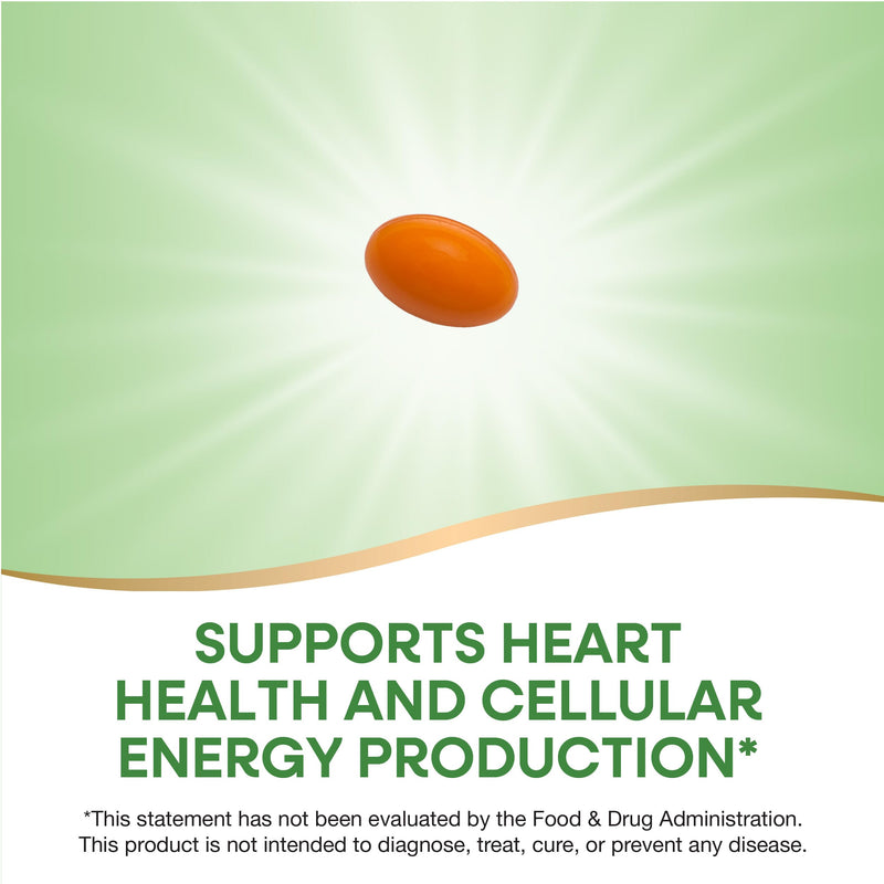 Nature's Way CoQ10 with Ubiquinone, 100 mg, 120 Softgels | 100 mg CoQ10 per Softgel to Help Maintain the Body's CoQ10 Levels While Supporting Heart Health* and Cellular Energy* 120 Count (Pack of 1)