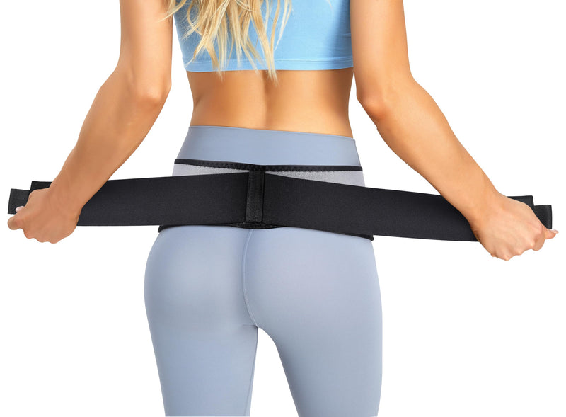 Pro Enrichment Sacroiliac SI Joint Hip Belt – USA Patented Lower Back Brace Support – Pelvic, Nerve, Sciatica Pain Relief. Adjustable Hip Brace, Non-Slip Si Belt for Women & Men (Regular) REGULAR (Hip Size 32-47 inch)