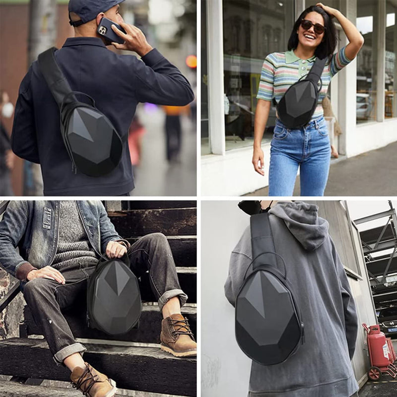 Carrying Case for Oculus Meta Quest 3/Quest 2/Vision Pro, Hard Crossbody Travel Bag for Meta Quest Pro Gaming Headset and Controllers, Lightweight VR Accessories with Portable USB Charging Port - BeesActive Australia