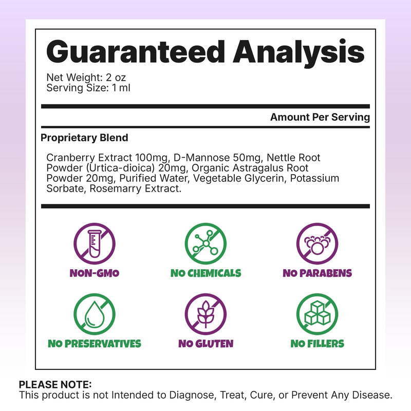 Natural Dog & Cat UTI Treatment with Cranberry & D-Mannose, Bladder, Kidney, Incontinence Support, Healthy Urinary Tract for Dogs, Best Cat Urinary Tract Infection Treatment, Easy-to-Use Drops, 2 oz 2 FL OZ