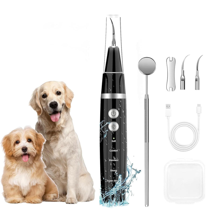 Dog Plaque Remover, Dog Teeth Cleaning Products for Tartar & Plaque Off, USB Rechargeable Dogs Teeth Cleaning for Dogs/Puppies - Includes Dental Scaler & Finger Toothbrush