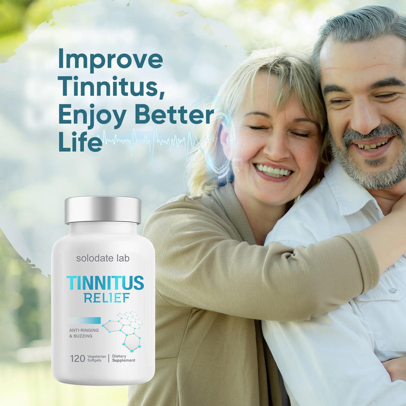 Tinnitus Relief for Ringing Ears, Tinnitus Relief Supplement with 1200MG Ear Nutrition to Reduce Ear Ringing, 120 Count 120 Count (Pack of 1)