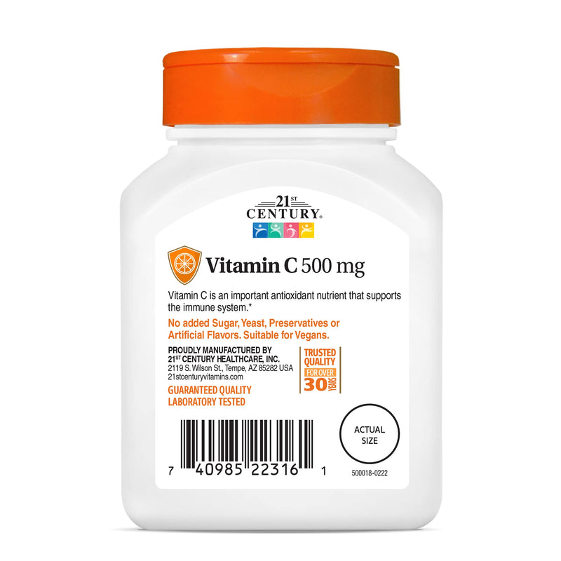 21st Century C 500 Mg Tablets, 110 Count (Pack of 2)