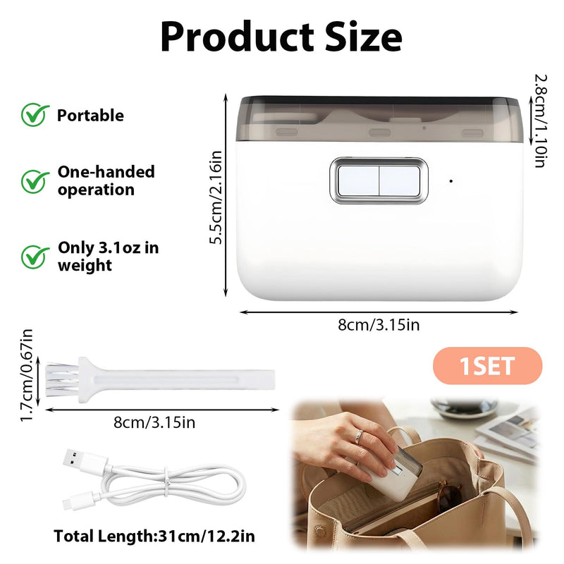 Electric Nail Clipper with LED Light, Rechargeable Nail Trimmer for Babies, Toddlers, Adults & Seniors, Quiet Baby Nail File with Storage Box, Safe Fingertip & Toenail Cutter - BeesActive Australia