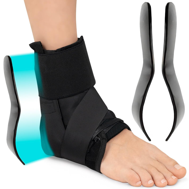 Vive Lace Up Ankle Brace for Women & Men - Compression Sleeve for Achilles Tendonitis, Sprains - Foot Support for Plantar Fasciitis - Adjustable Wrap (Large) Large - BeesActive Australia