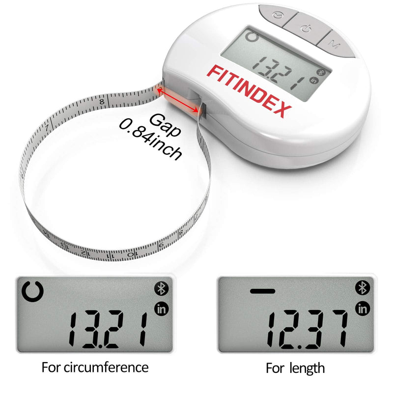 FITINDEX Smart Body Tape Measure, Accurate Tape Measurements for Weight Loss, 12 Body Parts Measurements for Waist, Hip, Bust, Arms, Muscle Gain, Sync with APP - BeesActive Australia