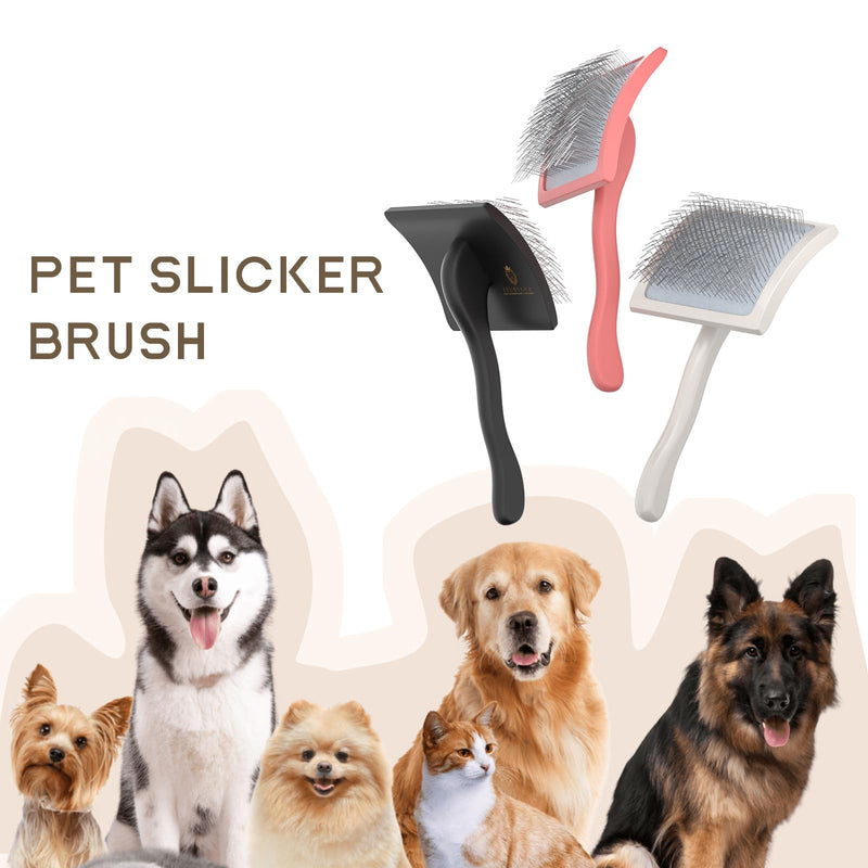 Soft-Touch Slicker Brush – Black – Professional Pet Grooming Brush for Thick & Long-Haired Dogs - BeesActive Australia