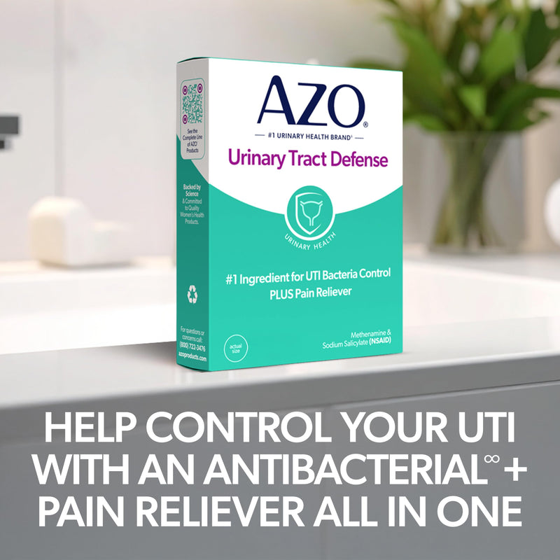 AZO Urinary Tract Defense Antibacterial Protection Helps Control a UTI Until You Can See a Doctor #1 Most Trusted Urinary Health Brand 48 Tablets - BeesActive Australia