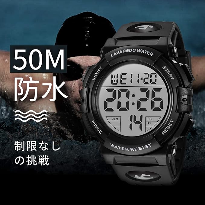 Men's Digital Sports Wristwatch, Multifunctional, LED Display, Outdoor Wristwatch, 03-black, Stylish -  Australia