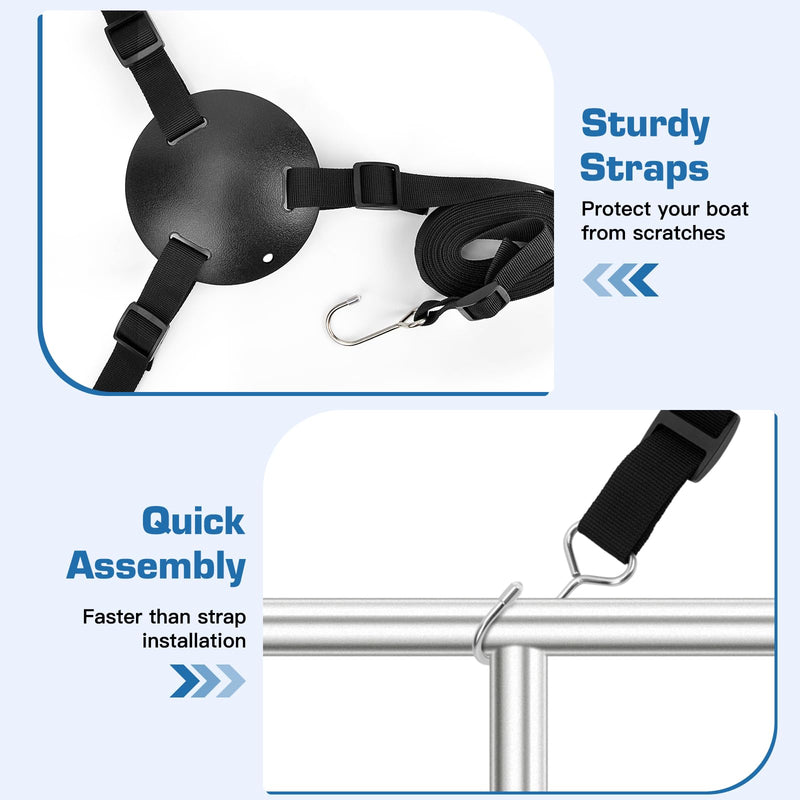 Pontoon Cover Support Poles with Ring Sandbag Much More Stable,Adjustable Boat Cover Support System Won't Retract for Pontoon,Jon,Bass,V-Hull Boat with Heavy Duty Straps,Stainless Steel Height: 56 Inches - BeesActive Australia