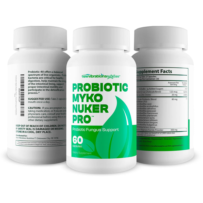 Probiotic Myko Nuker Pro - Our Best Fungus Fighting Probiotics - Natural Nail Fungal Treatment for Toenail Fungus Support - Clear Nails from The Inside Out with Probiotics Fungal Pills - Fungi Nail - BeesActive Australia