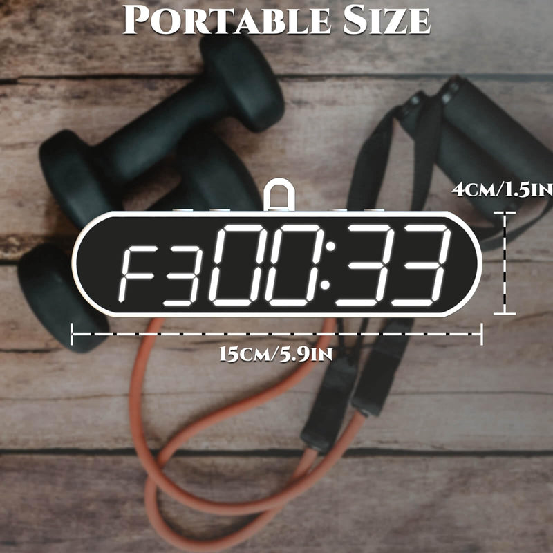 Portable LED Gym Timer, Workout Clock for HIIT Tabata Fitness at Home,Garage,Outdoors. Multiple functionality with Customizable Interval Setting, Easy to Read Display. - BeesActive Australia