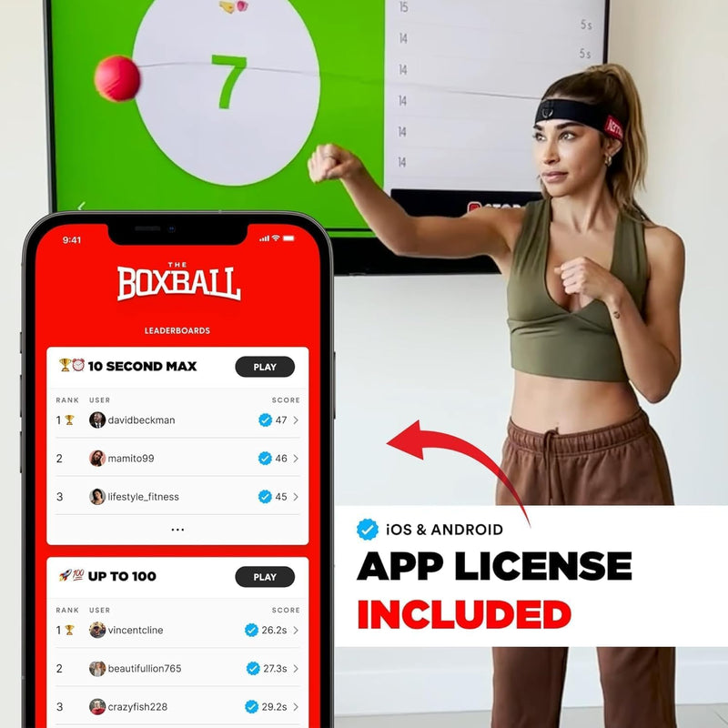 Boxbollen® Green - The Notorious Conor McGregor Limited Edition | App-Connected Punch Counter | Reflex Ball for All Ages | Improve Coordination & Agility |