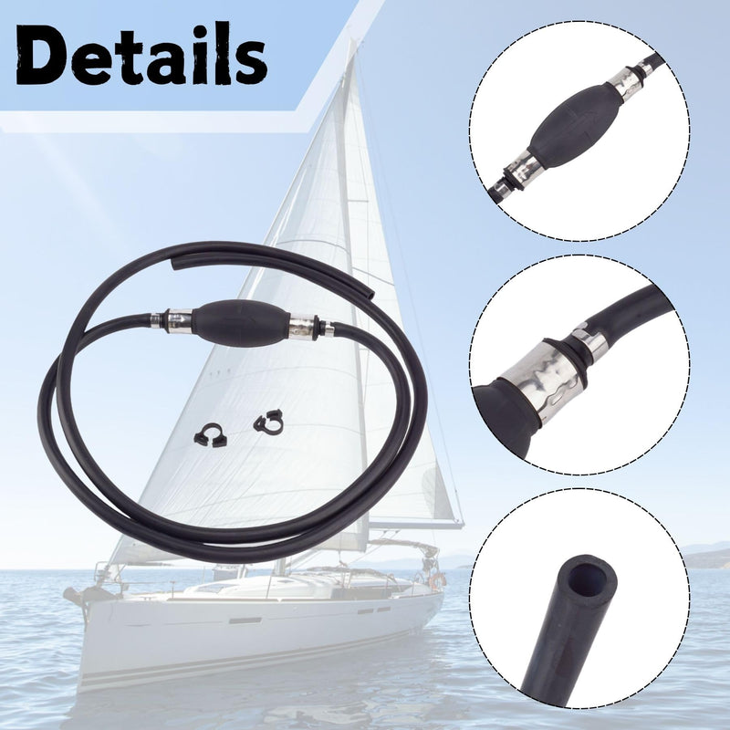 Boat Marine Universal Fuel Line Hose Bulb Kit for Mercury Mariner Yamaha Johnson Evinrude Outboard Motor 5/16 Inch 8MM fuel line kit without fitting - BeesActive Australia