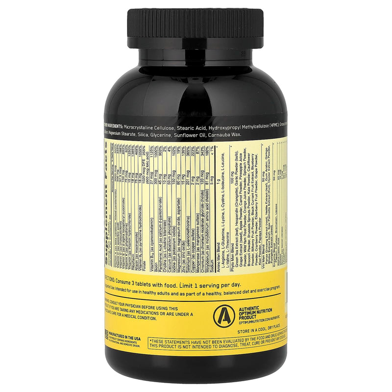 Optimum Nutrition Opti-Men Daily Multivitamin Supplement, 240 Count