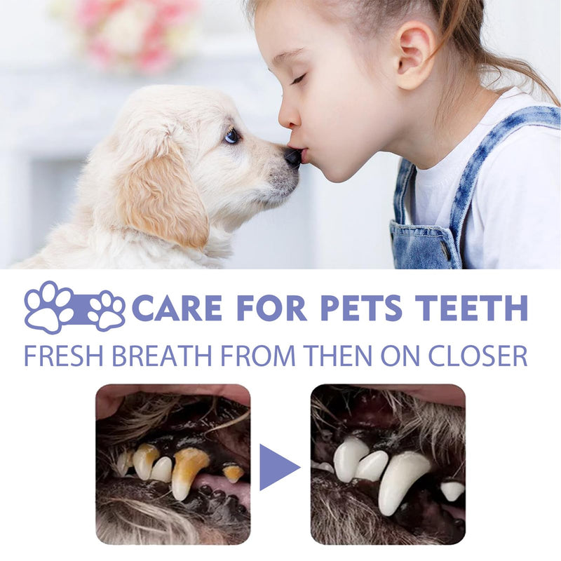 Teeth Cleaning Spray for Dogs & Cats - 2pcs Dog Teeth Cleaning - dog breath Spray - Dog and Cat Natural Breath Freshener - Get rid of Bad Breath - Relieve Teeth and Gums and Other Discomforts