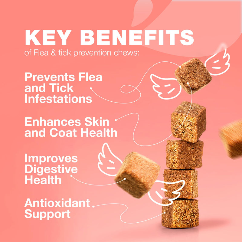 Flea Treatment for Cats - Daily Oral Cat Flea and Tick Treatment Chews - Chewable Kitten Flea Treatment - Soft Treats for All Breeds & Ages - Natural Chicken-Flavor Flea and Tick Supplement for Cats 140 count - BeesActive Australia
