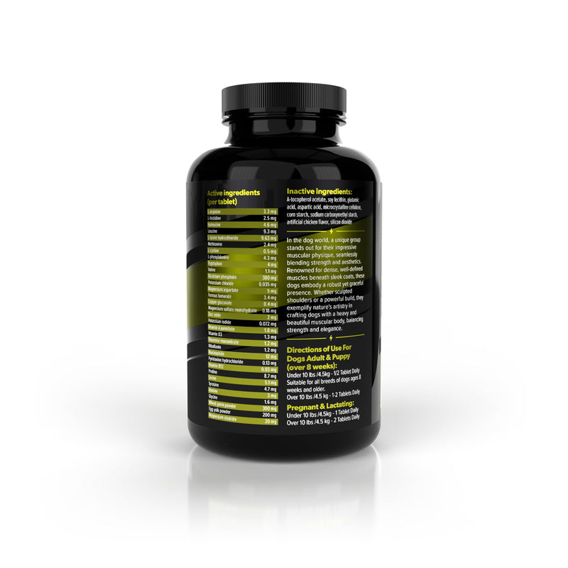 Dog Muscle & Joint Support Bundle – Mega Muscle Chewable Tablets + Scoop A Day Blue Mussel Powder | High Protein, Weight Gain, Mobility & Immune Booster | All Life Stages | Made in USA