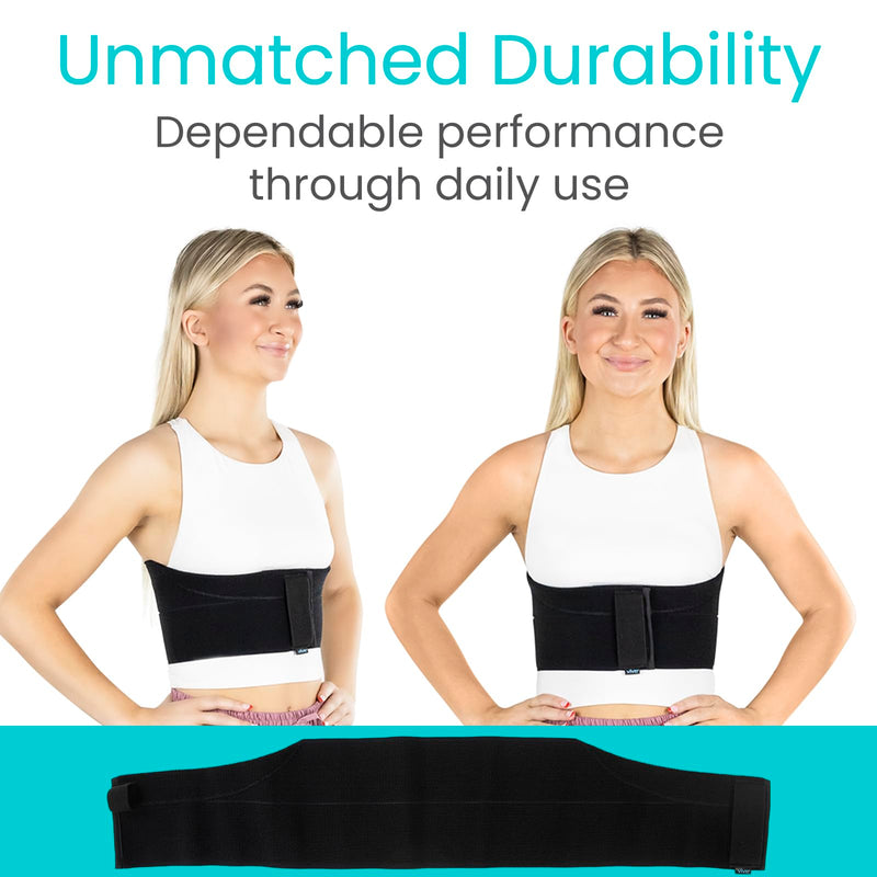 Vive Broken Rib Brace for Women, Men - Rib Cage Support Belt for Fractured, Cracked, Broken or Bruised Ribs - Post Surgery Compression Garment Wrap - Diastasis Recti Belly Band Medium - BeesActive Australia