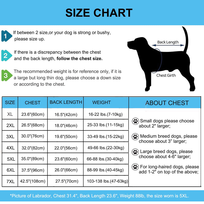 Dog Coats Autumn Winter Jumpsuit for Large Medium Dogs, Warmer Recovery Suit Polar Fleece Dog Bodysuit Lightweight Pajamas Pullover Stretchy Onesie Four-Legged Cold Weather Clothes(3XL, Grey) 3X-Large - BeesActive Australia