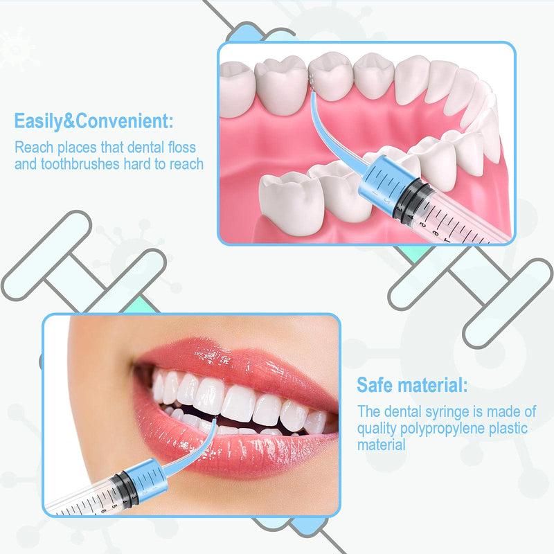 Konohan 50 Pieces 12ml Dental Syringe with Curved Tip Measurement Disposable Syringe Irrigation Syringe for Liquid Water Syringe Dental Irrigation Syringe for Oral Dental Care Tonsil Stone Feed Pets - BeesActive Australia