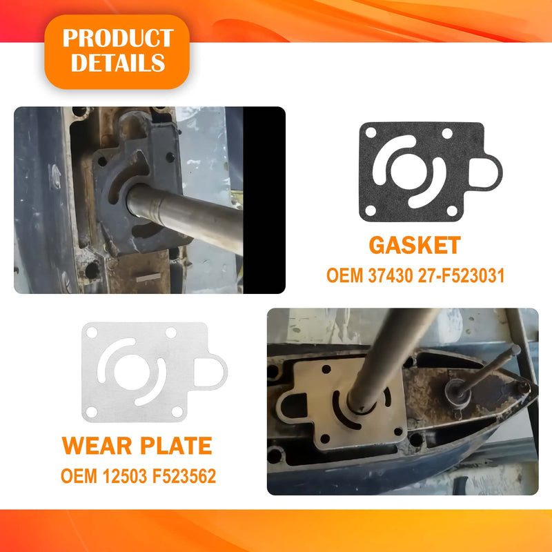 Bonbo 12012 Water Pump Impeller Kit Fit for Chrysler Force 75 85 90 100 105 115 125 140 hp 1979-1989 Replaces for OEM Part Number FK1069 - BeesActive Australia