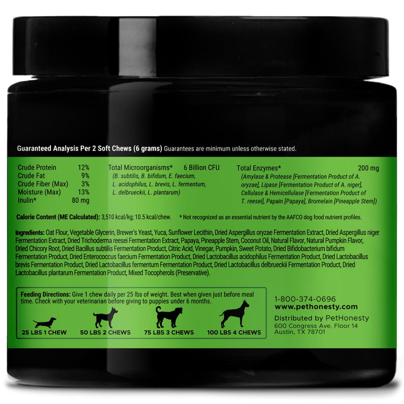 PetHonesty Digestive Probiotics for Dogs + 10 in 1 Multivitamin Soft Chew Supplement Bundle - Dog Vitamins - Probiotics, Pumpkin, Digestive Enzyme for Dogs, Dog Vitamins for Overall Health - PawsPlanet Australia